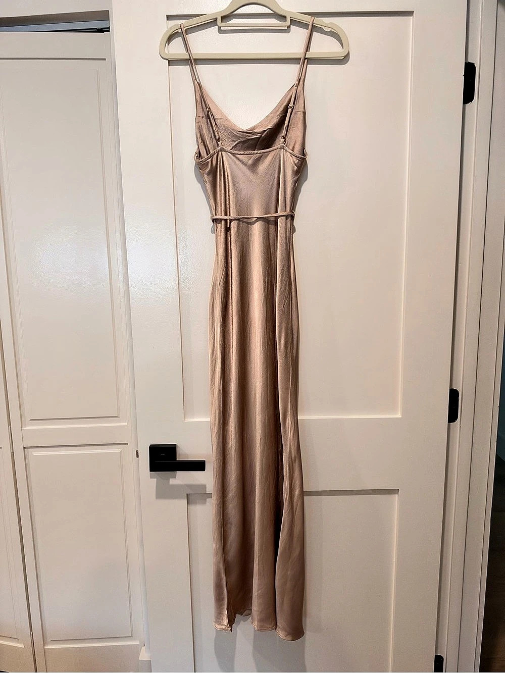Shona Joy Luna Bias Cowl midi Dress in gold - Picture 3 of 6